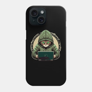 hacker cat Phone Case