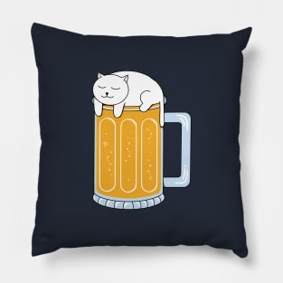 Cat Beer Pillow