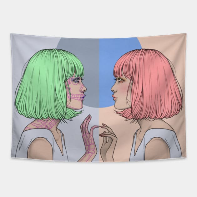 Evil Twin Tapestry by RikLeeIllustration