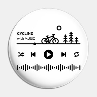 Cycling with Music Pin