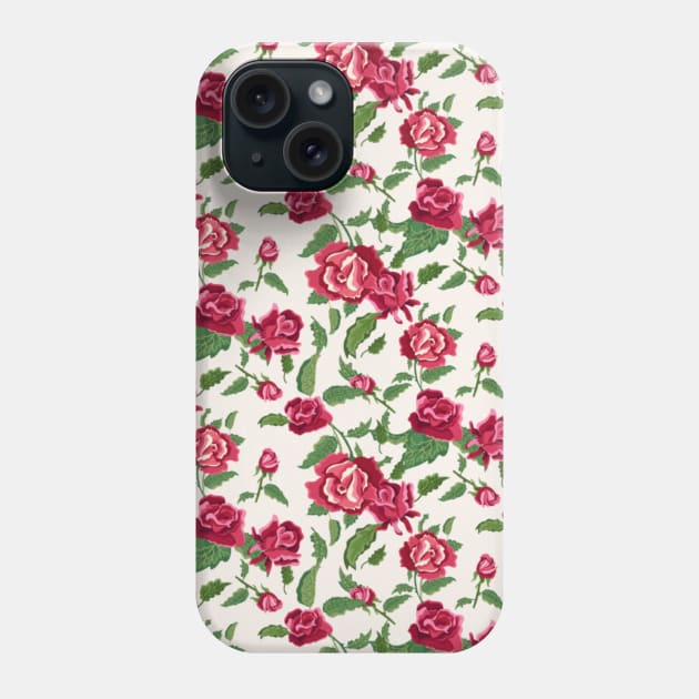 Vintage Boho Shabby Chic Cottagecore Bohemian Floral Pattern Phone Case by Sassee Designs