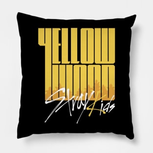 Kpop Stray Kids Yellow Wood Pillow