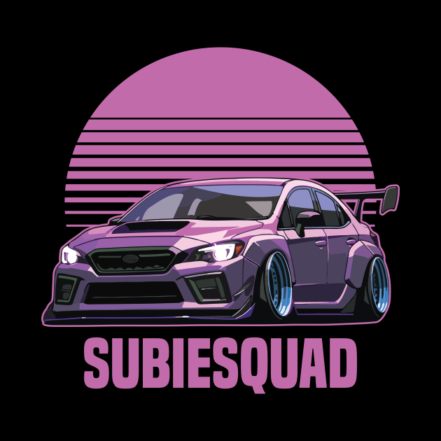 Subaru WRX STI Car Art - Impreza Widebody Modified JDM Sports Car by JDM-Rey