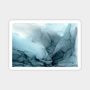 Blue Ocean Fog Abstract Gradient Painting Magnet