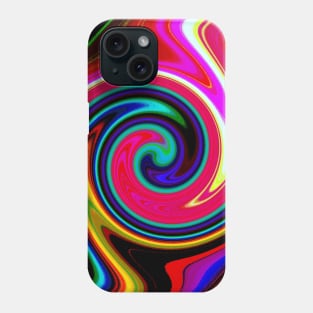 Swirl Retro Neon Red Phone Case