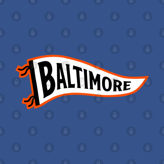 Discover Baltimore Pennant - Orange - Baltimore - T-Shirt