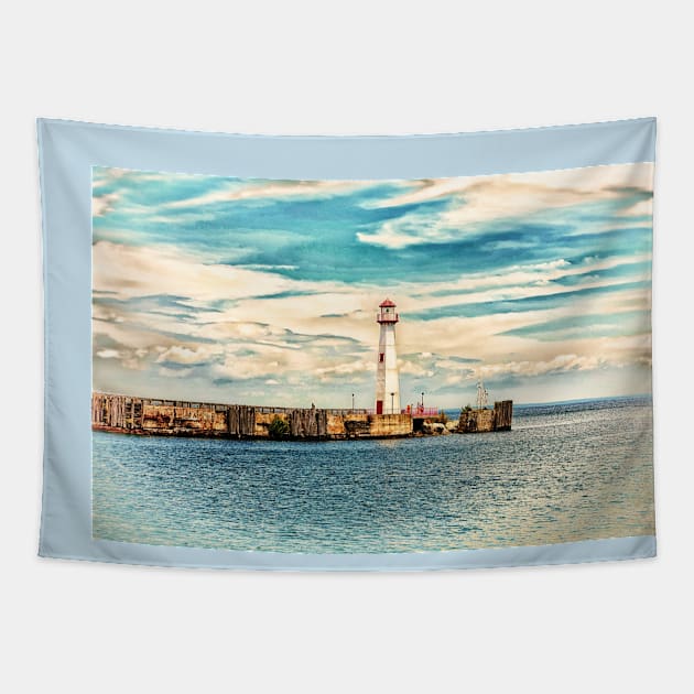 Wawatam Lighthouse Tapestry by Colette22