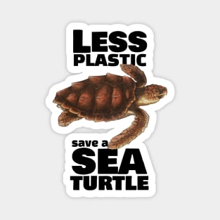 Less Plastic Save a Sea Turtle Magnet