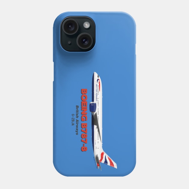 Boeing B787-8 - British Airways Phone Case by TheArtofFlying