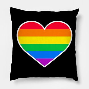 Rainbow Heart Pillow