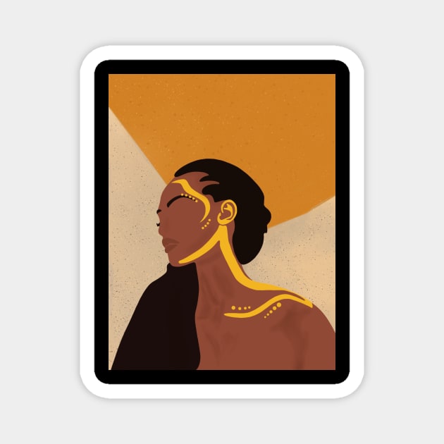 beautiful woman, black live matter Magnet by Narcis