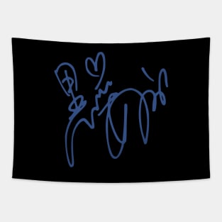 Oshi no Ko Akane Kurokawa Blue Signature Tapestry