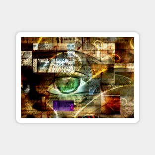 Green eye abstract Magnet