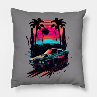 Dodge Charger Daytona - Sunset Cruising Pillow