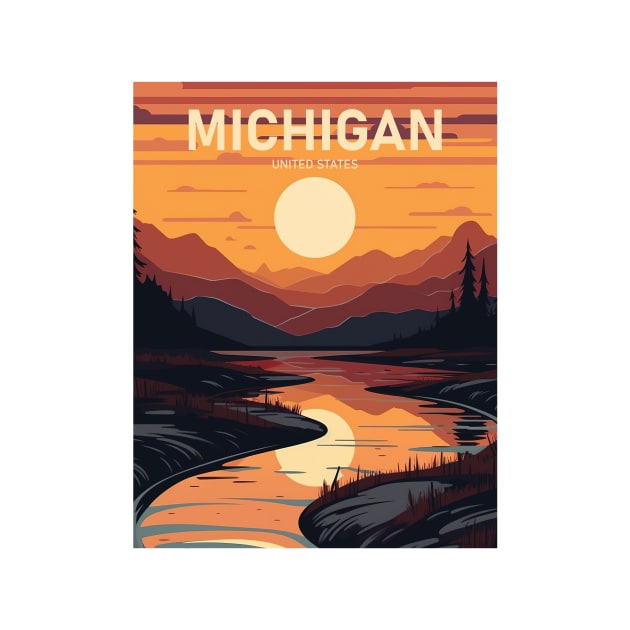 MICHIGAN by MarkedArtPrints