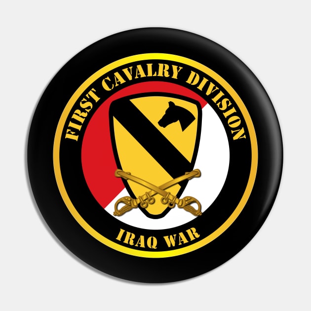 1st Cavalry Div - Red White - Iraq War Pin by twix123844