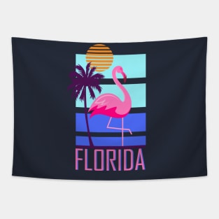 Florida Flamingo Retro Tapestry