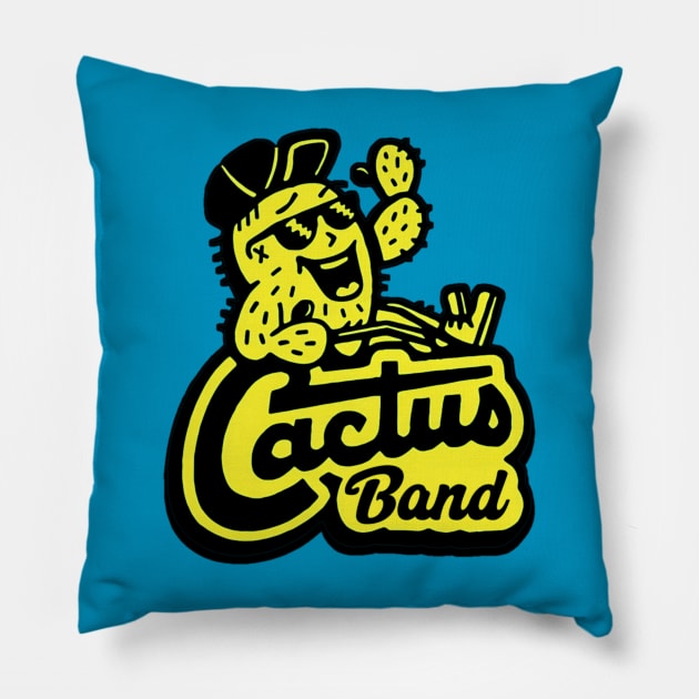 Yellow Cactus Pillow by The seagull strengths