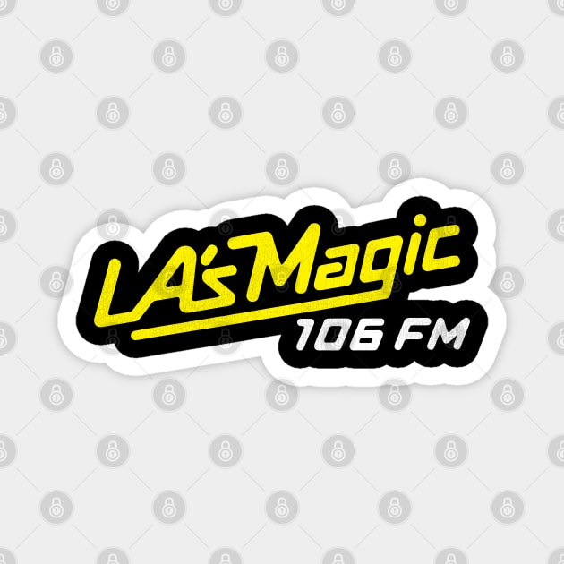 LA's MAGIC 106 FM Retro Defunct Radio Station Magnet by darklordpug