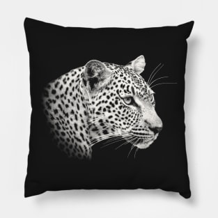 Leopard Close-Up African Wildlife Pillow