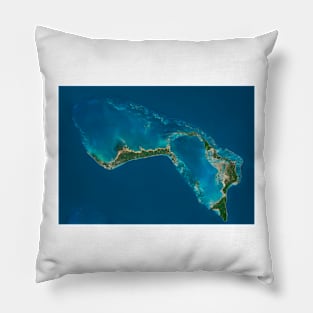 Grand Bahama and Abaco Islands, Bahamas, satellite image (C037/1299) Pillow