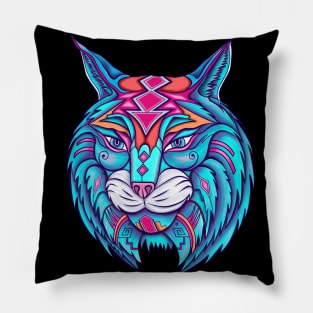 Colorful Bobcat Pillow