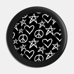 Peace - Love - Star Pin