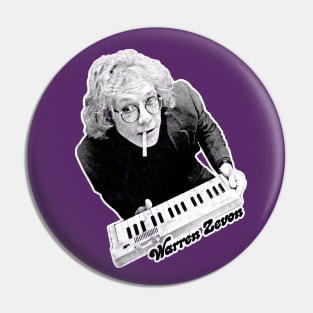 Warren Zevon / Retro Fan Design Pin