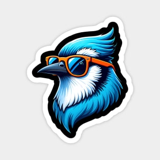Blue Jay Wearing Sunglasses Magnet