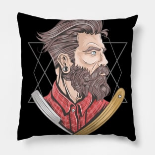 Barber Tshirt Cutting Pillow