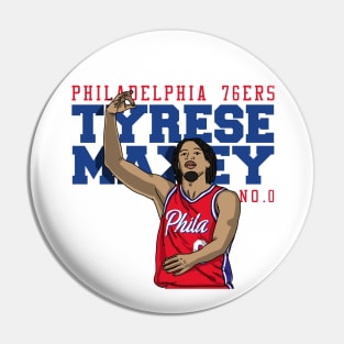 Tyrese Maxey Comic Style Pin