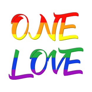 One Love LGBT Rainbow Flag T-Shirt