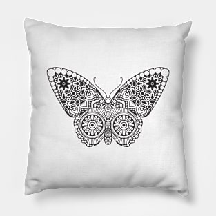 Butterfly Mandala Design Pillow