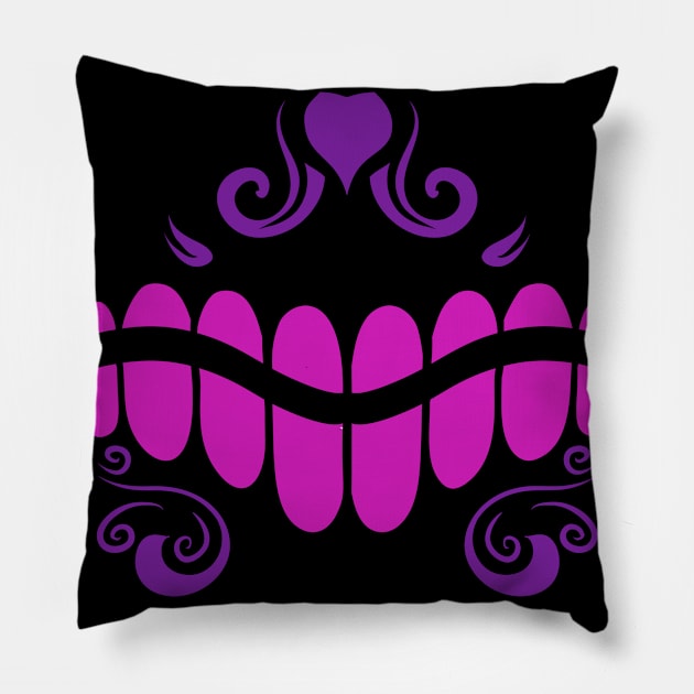 Dia De Los Muertos Sugar Skull mouth Pillow by Wanderer Bat