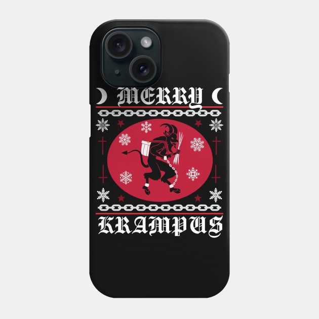 Merry Krampus Christmas Phone Case by HalfCat