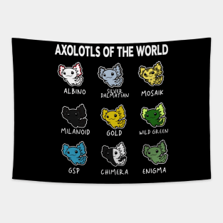 Axolotls Of The World | Types Of Axolotl Tapestry