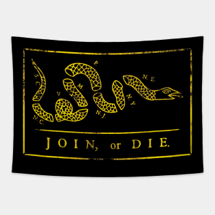 Join or Die Retro Vintage Tapestry