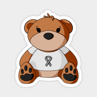 Brain Cancer Awareness Teddy Bear Magnet