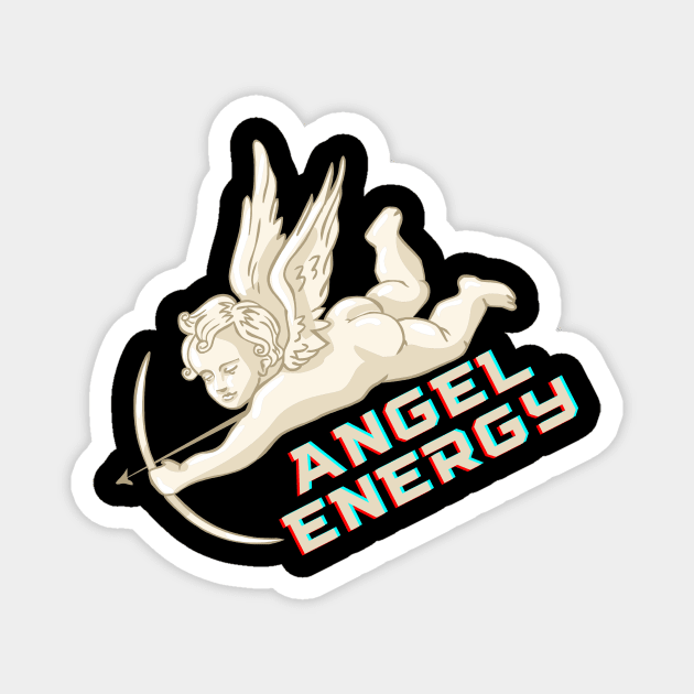 Angel Energy - Cherub Design Magnet by whatabouthayley