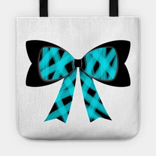 Light Blue streak bow Tote