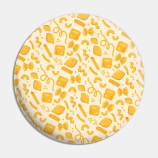 Pattern - assorted pasta shapes on pale yellow Pin