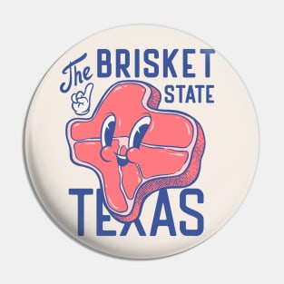 Texas the Brisket State | Texas Pitmaster BBQ Beef Barbecue Dads Backyard Premium Quality BBQ | Backyard Pool Party BBQ | Summer Pin