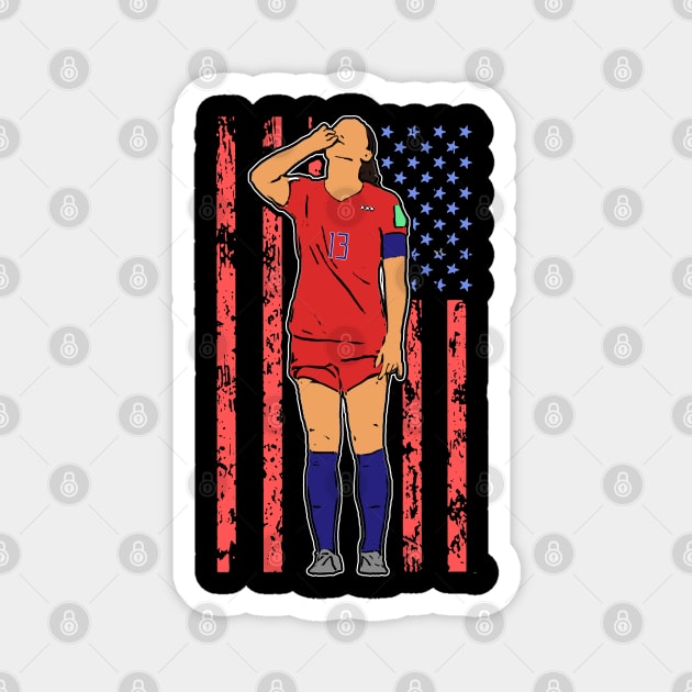 Alex Morgan Celebration Magnet by RichyTor