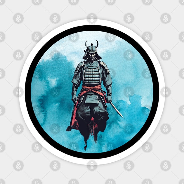 Stylized samurai warrior Magnet by TaansCreation 