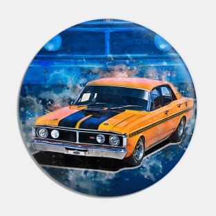 Orange 1971 XY Falcon GT Pin