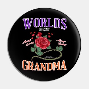 World's Best Grandma Mothers Day Novelty Gift Pin