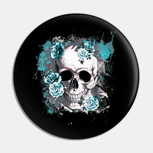 Floral Skull 21 Pin