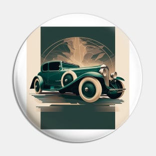 Art Deco Style Cars Pin