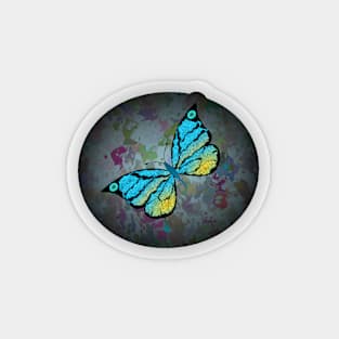 Butterfly Colorful Art Background Magnet