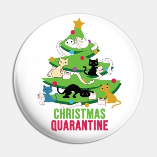 Christmas Quarantine Toilet Paper cats Pin